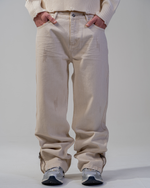 JEANS FLARE FIT CON ZIP [BEIGE] thumbnail