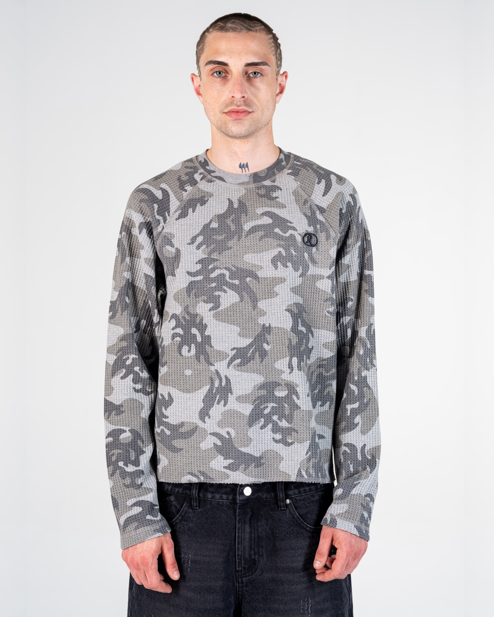 LONGSLEEVE WAFFLE CAMO [GRIS]