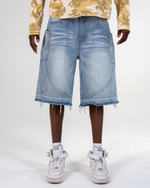 RIPPED BAGGY JORTS [BLAU] thumbnail