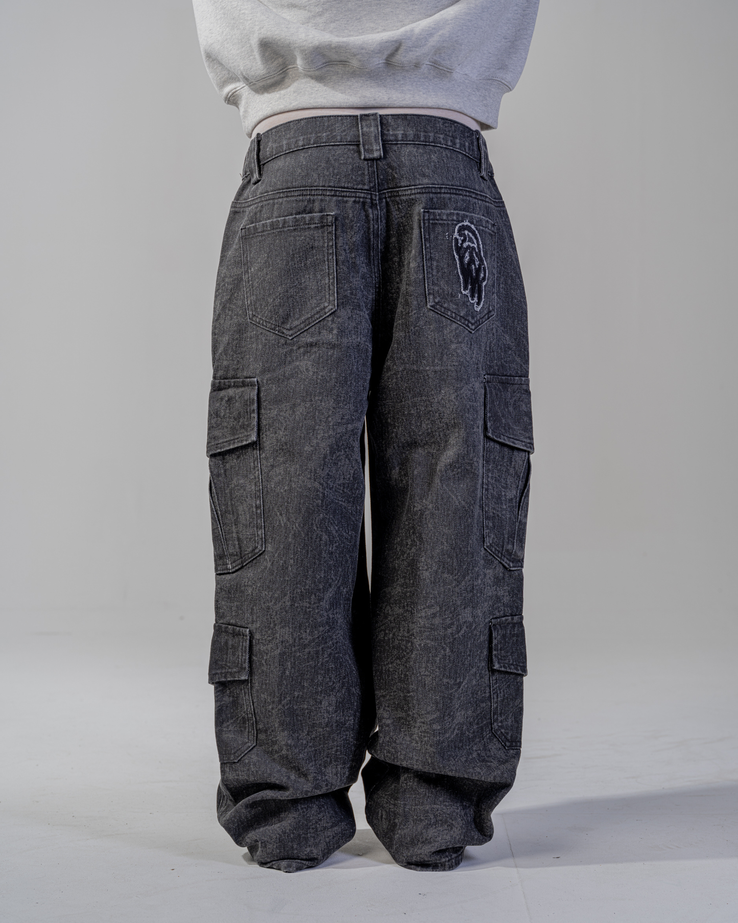 PANTALONI CARGO BAGGY [NERO]