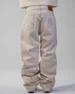 JEANS FLARE FIT CON ZIP [BEIGE] thumbnail