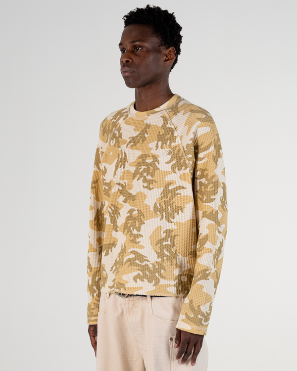 LONGSLEEVE WAFFLE CAMO [ORANGE]