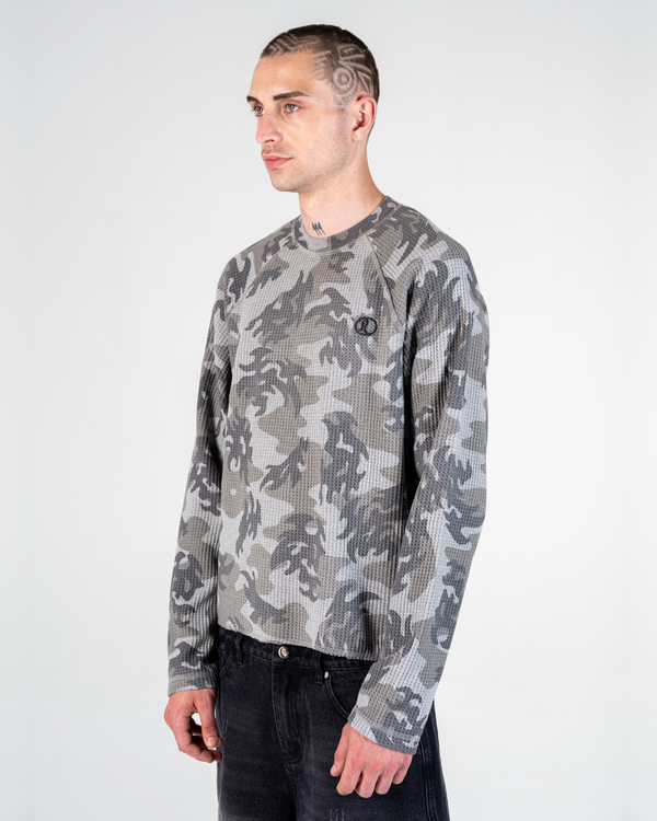 LONGSLEEVE WAFFLE CAMO [GRIGIO]