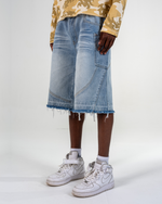 RIPPED BAGGY JORTS [BLAU] thumbnail