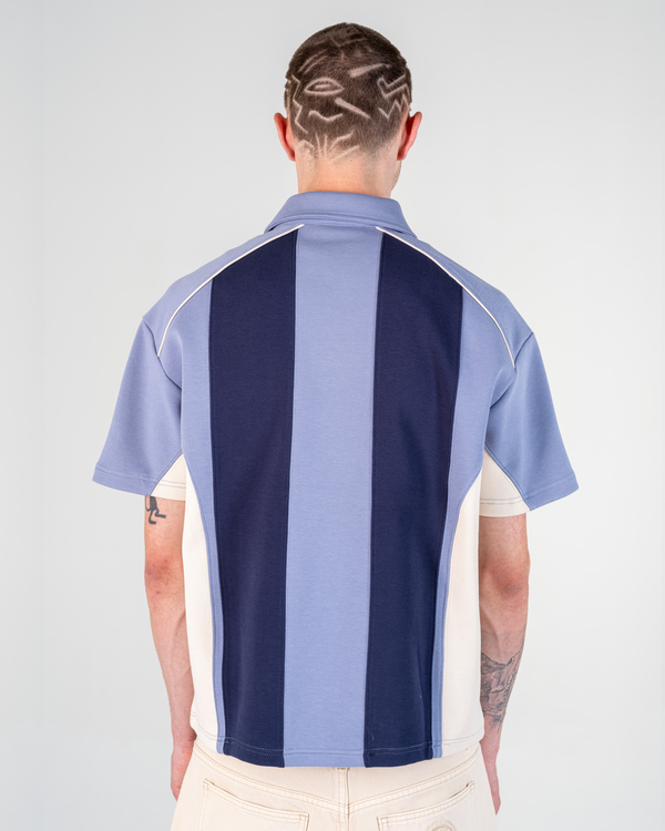 PATCHWORK-POLO [BLAU]