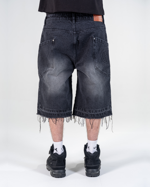 RIPPED BAGGY JORTS [NEGRO]