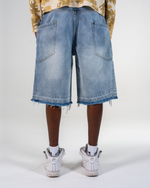 RIPPED BAGGY JORTS [BLAU] thumbnail
