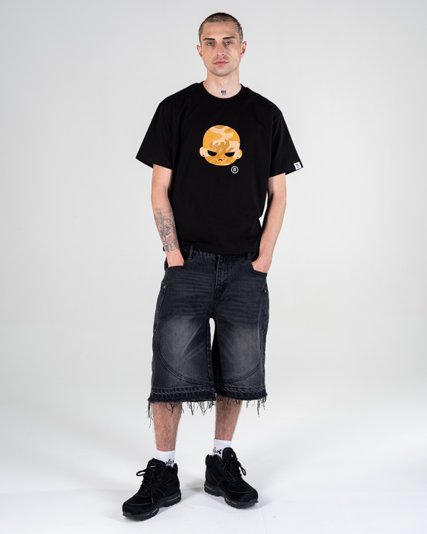 RIPPED BAGGY JORTS [NEGRO]