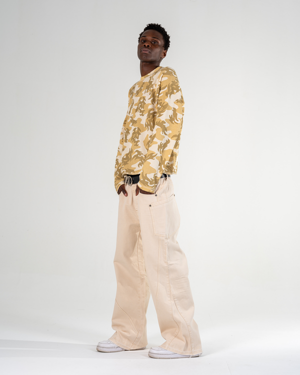 LONGSLEEVE WAFFLE CAMO [ORANGE]