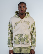 SWEAT ZIPPÉ CAMO PATCHWORK [BEIGE] thumbnail