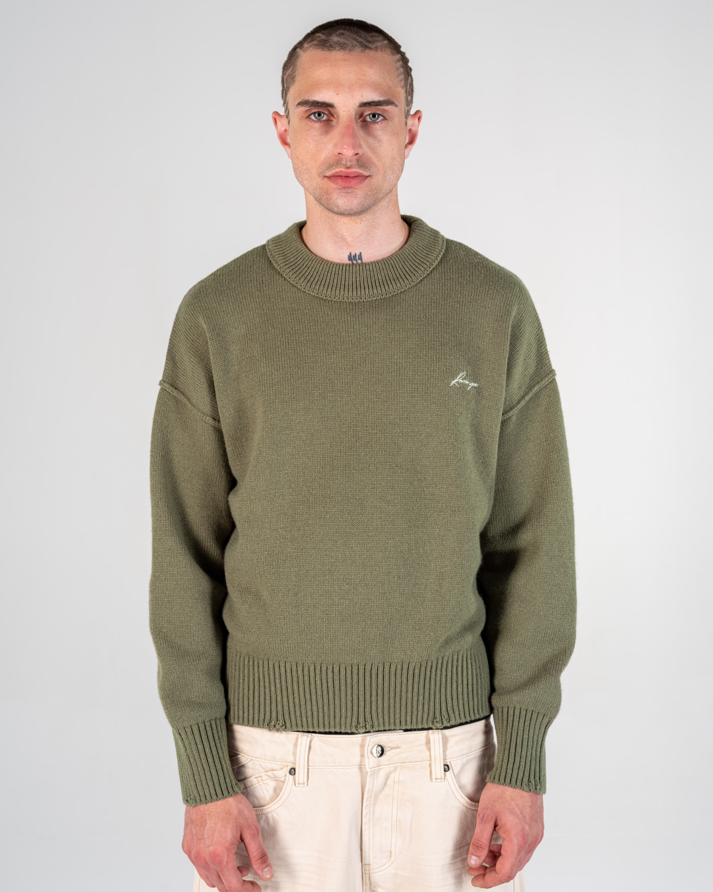 PULL EN MAILLE [OLIVE]