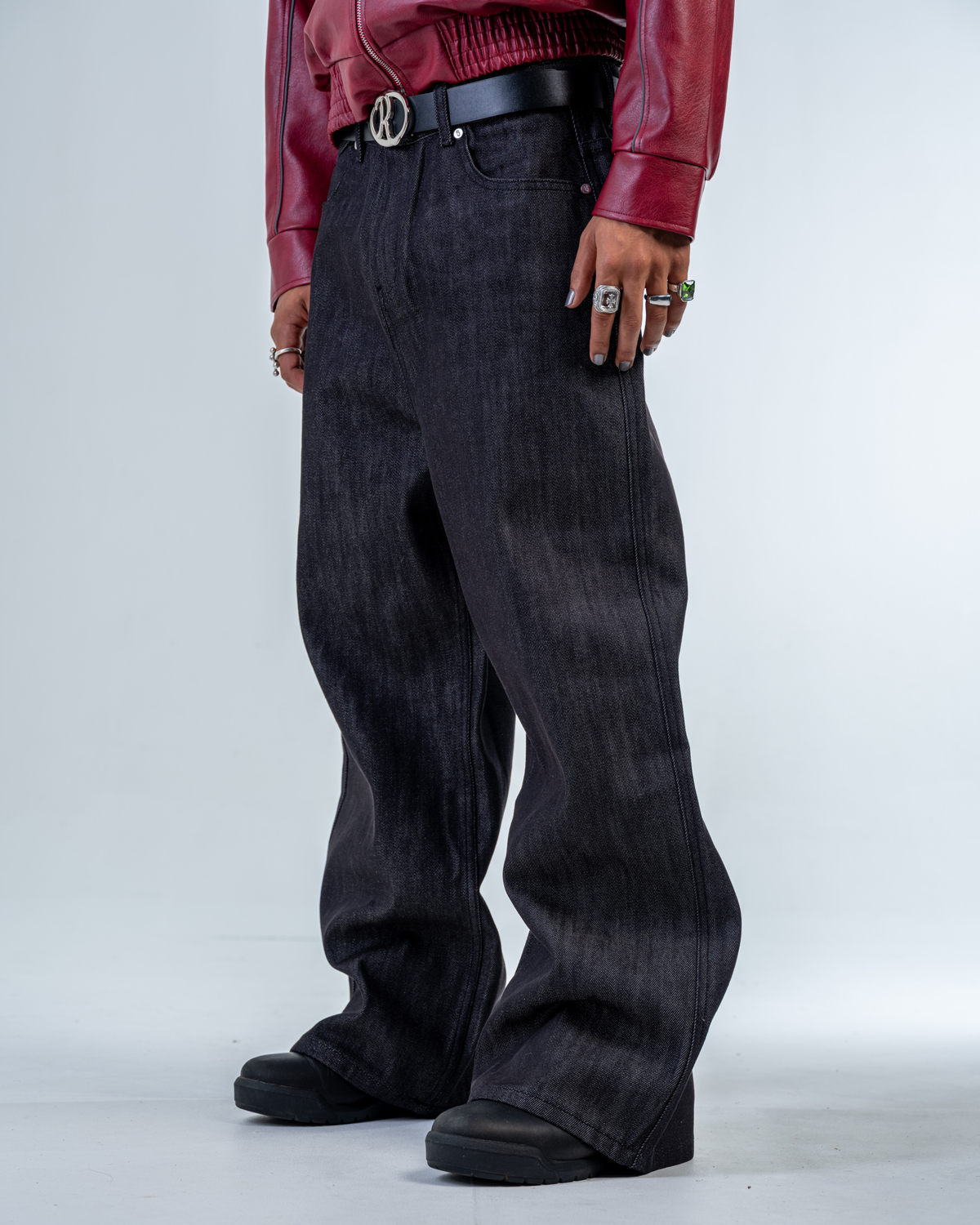 JEAN RAW FLARE BAGGY FIT [NOIR]