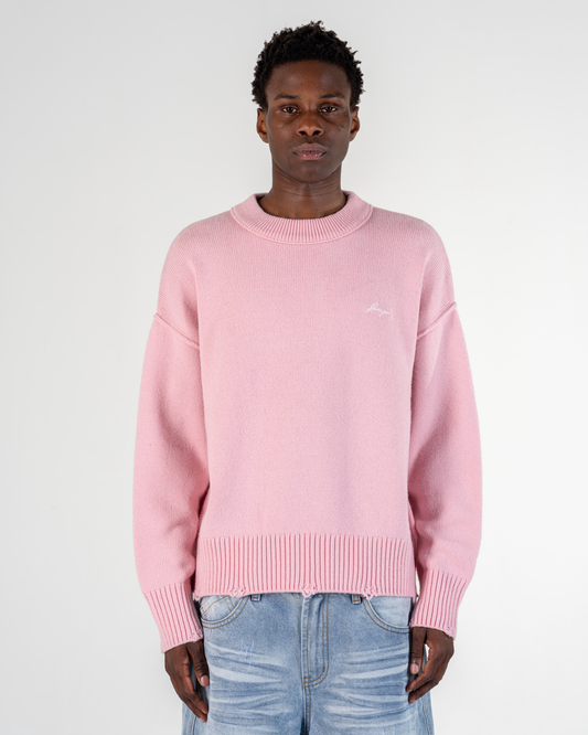 PULL EN MAILLE [ROSE]