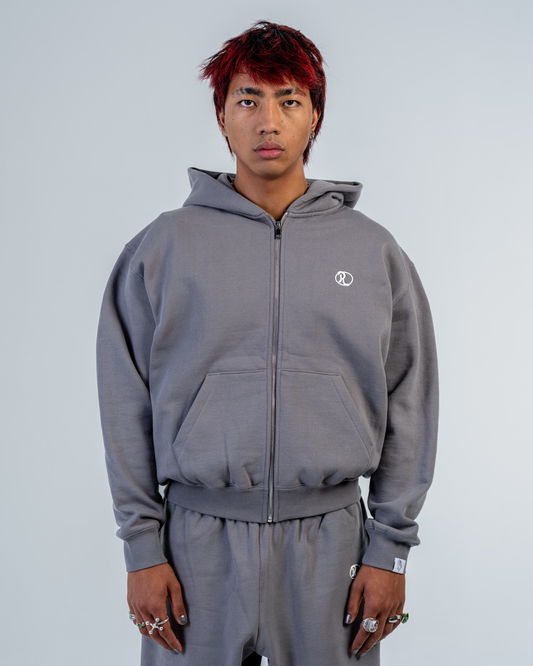 SWEAT ZIPPÉ [STONE GREY]