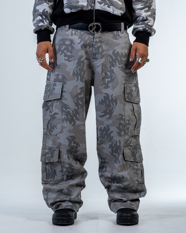 PANTALON CARGO CAMO [NOIR]