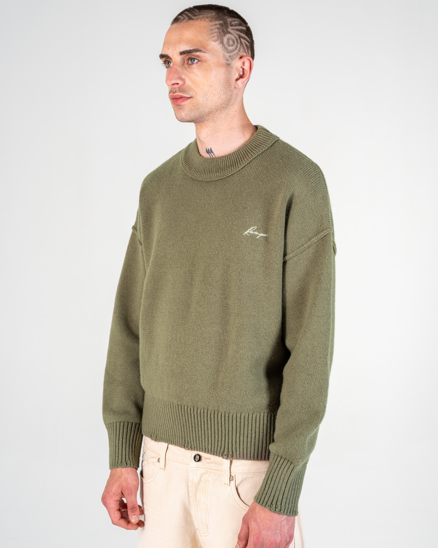 PULL EN MAILLE [OLIVE]