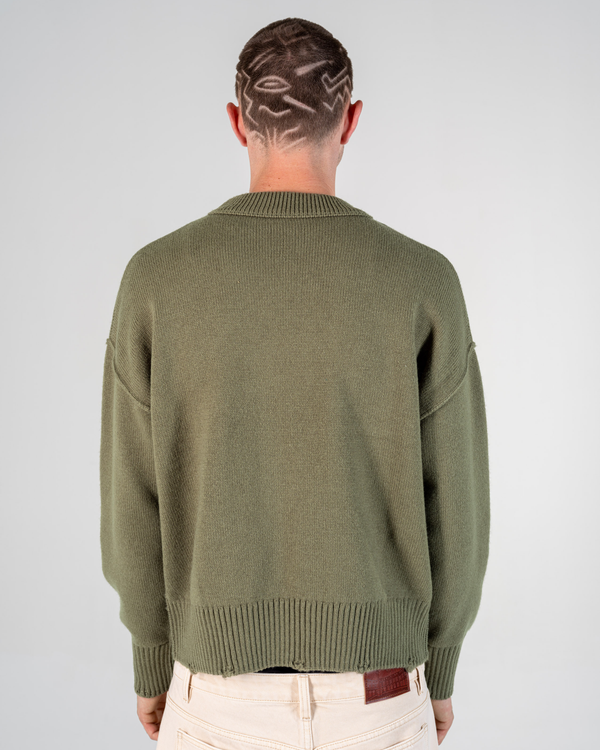PULL EN MAILLE [OLIVE]