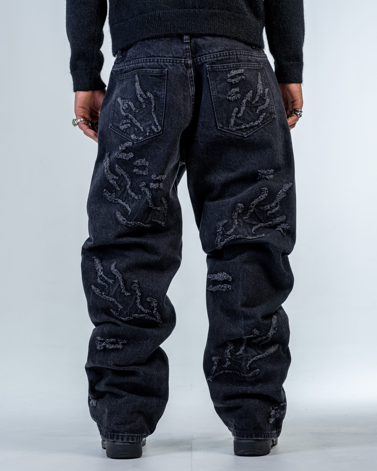 JEAN FLARE FIT ZIPPÉ FLAMES