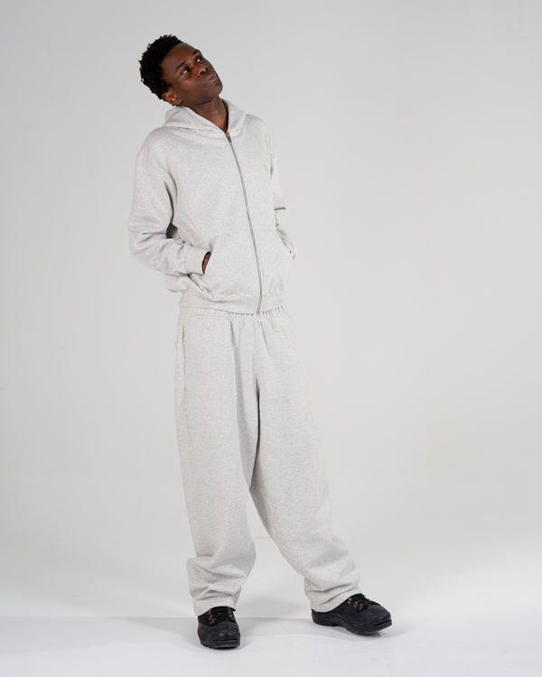 ZIP UP HOODIE [GREY]