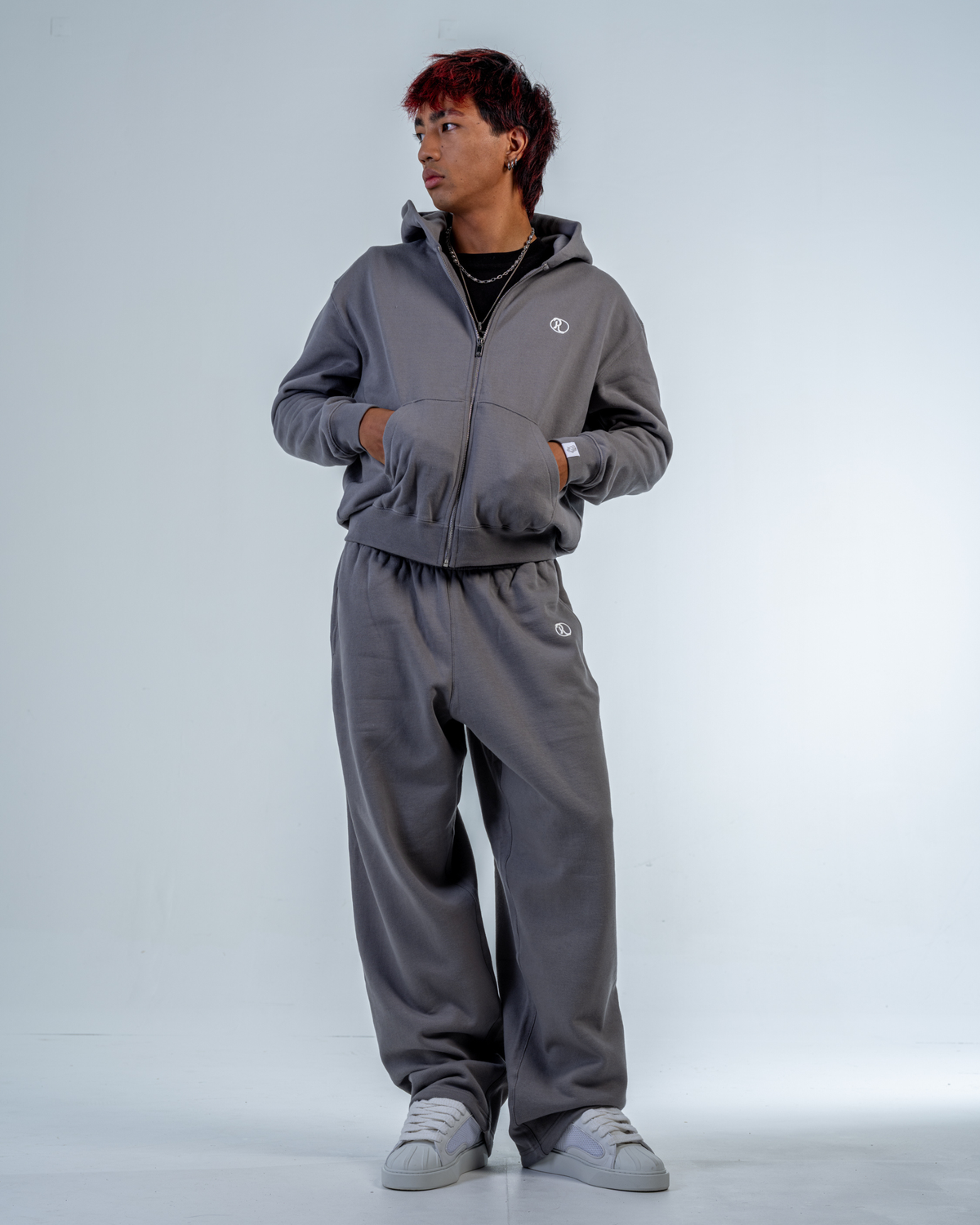 SWEAT ZIPPÉ [STONE GREY]