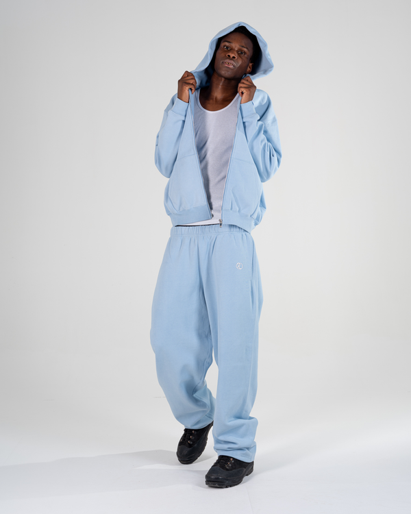 SWEAT ZIPPÉ [BABY BLUE]