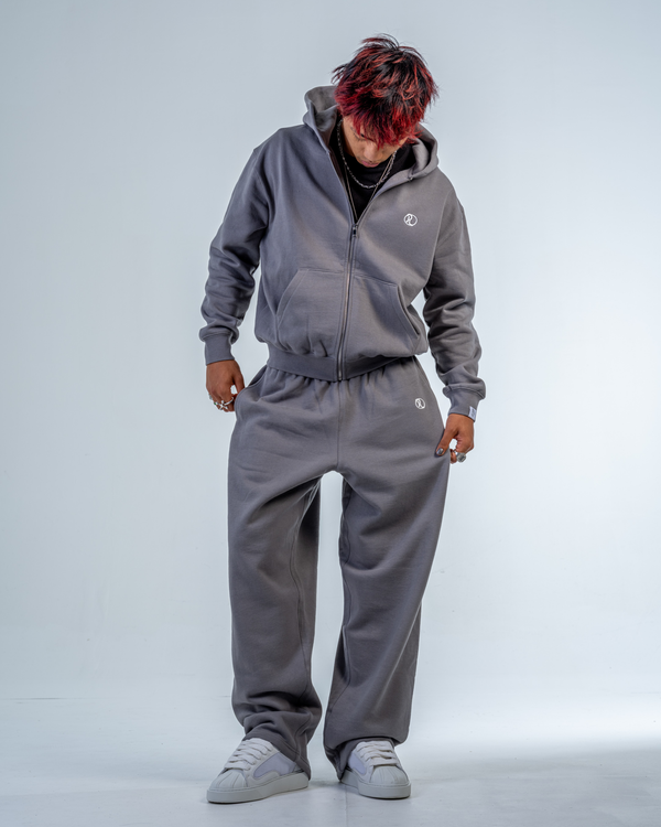 SWEAT ZIPPÉ [STONE GREY]