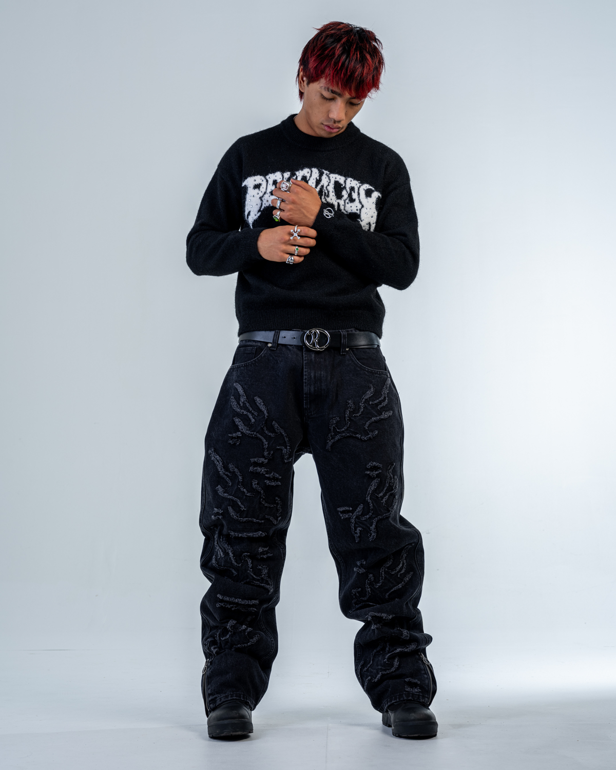 MOHAIR STRASS LOGO [NOIR]