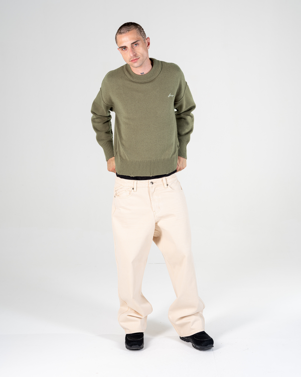 PULL EN MAILLE [OLIVE]