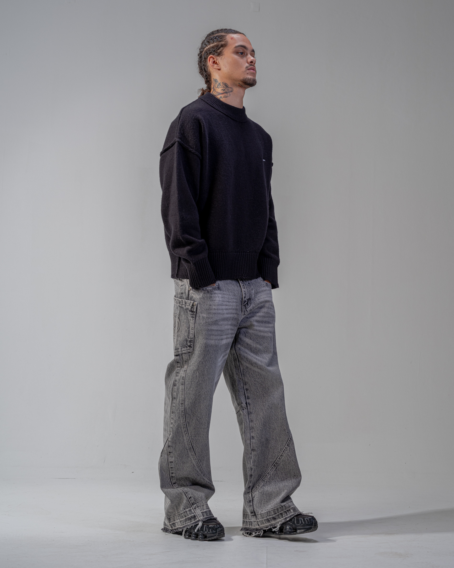 JEAN BAGGY FLARE [GRIS]