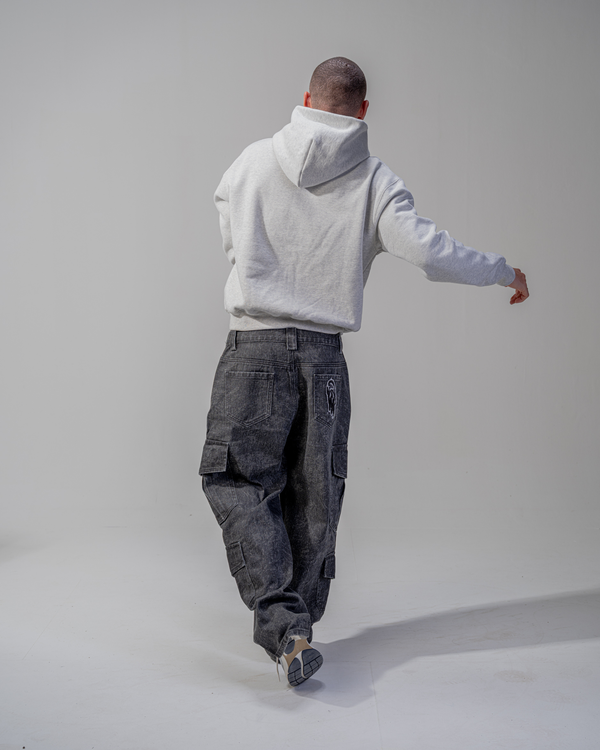 PANTALONI CARGO BAGGY [NERO]
