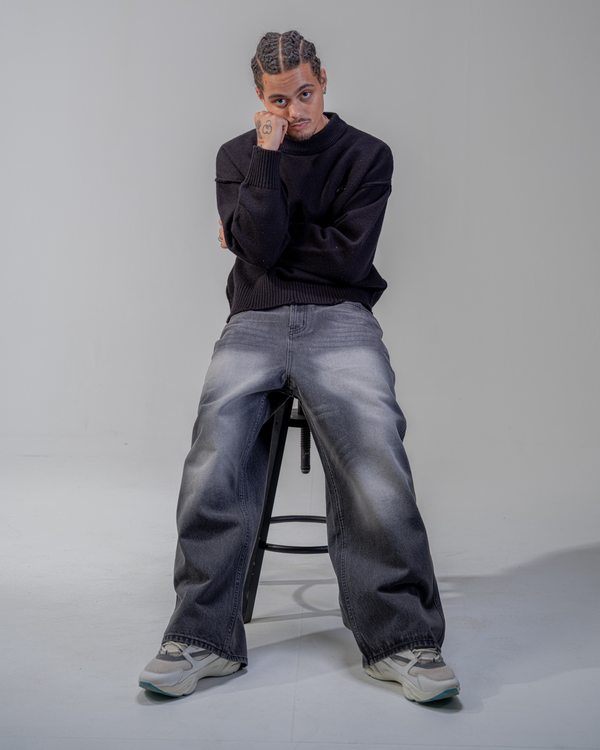 BAGGY FIT JEANS [SCHWARZ]