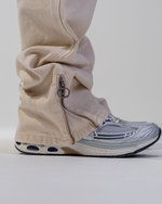 JEANS FLARE FIT CON ZIP [BEIGE] thumbnail