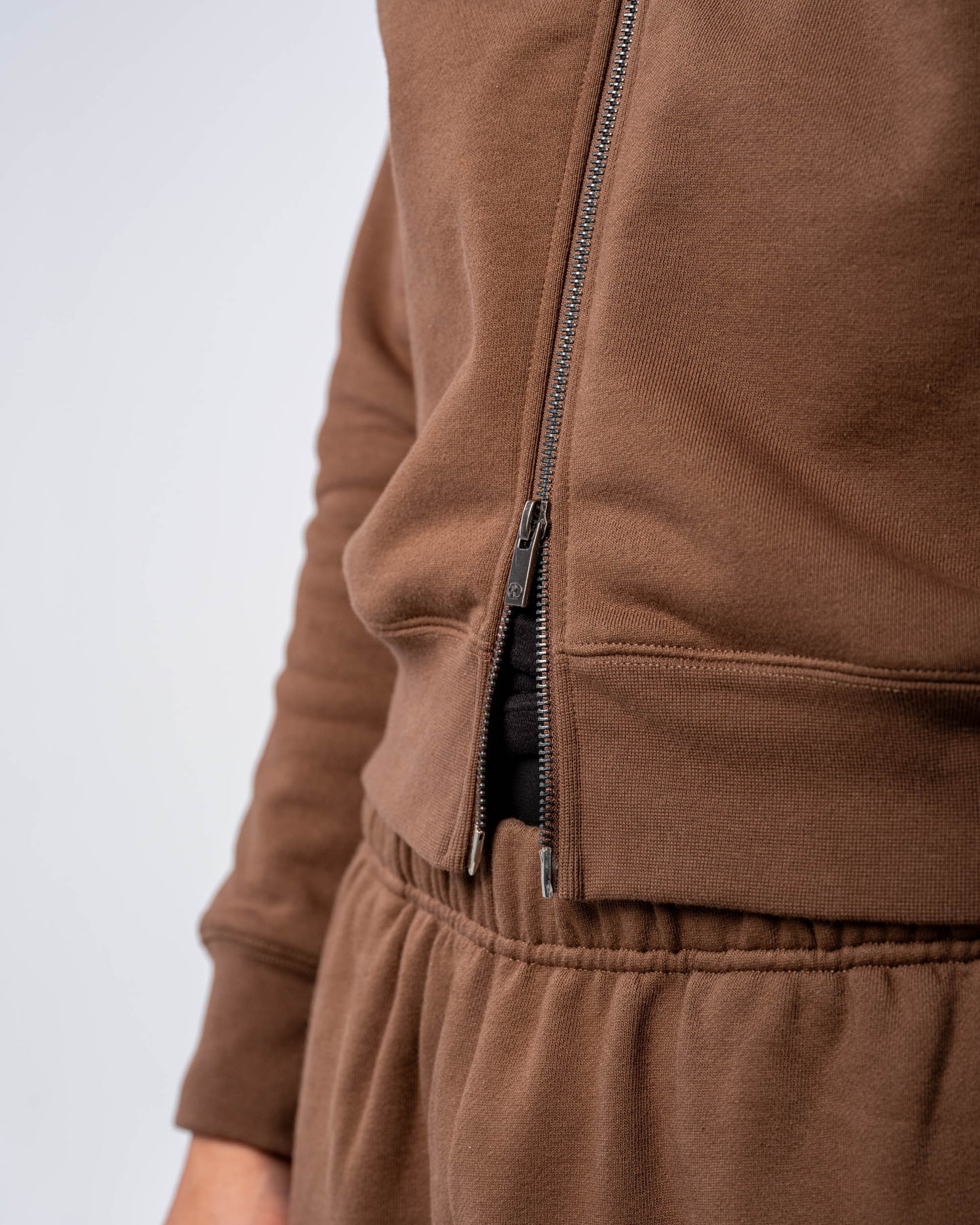 VESTE DOUBLE ZIP [MOCHA]