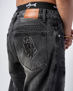 JEANS FLARE FIT CON ZIP [NERO] thumbnail