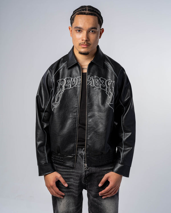 FAUX-LEATHER JACKET [REFLECTIVE]