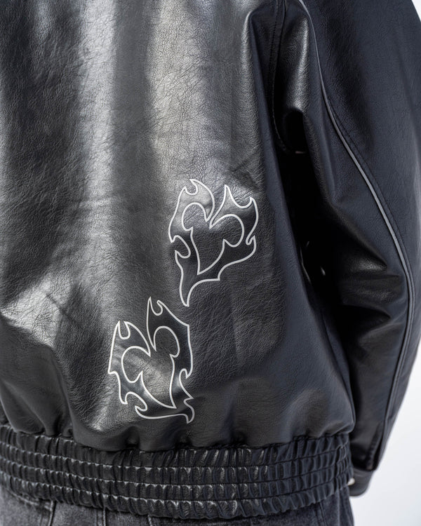 FAUX-LEATHER JACKET [REFLECTIVE]
