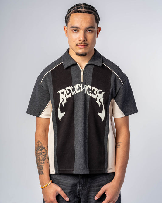 POLO PATCHWORK [NEGRO]