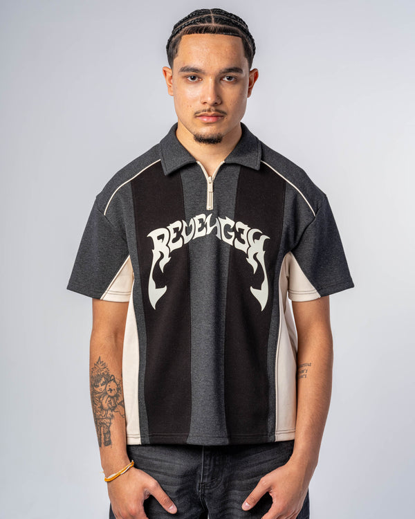 POLO PATCHWORK [NEGRO]