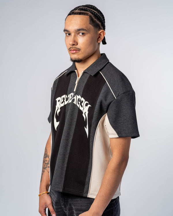POLO PATCHWORK [NEGRO]