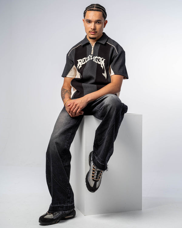 POLO PATCHWORK [NEGRO]