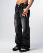 JEANS BAGGY FLARE [NERO] thumbnail