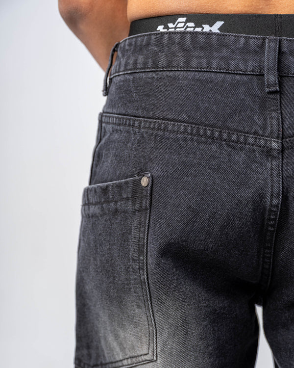 JEANS BAGGY FLARE [NERO]