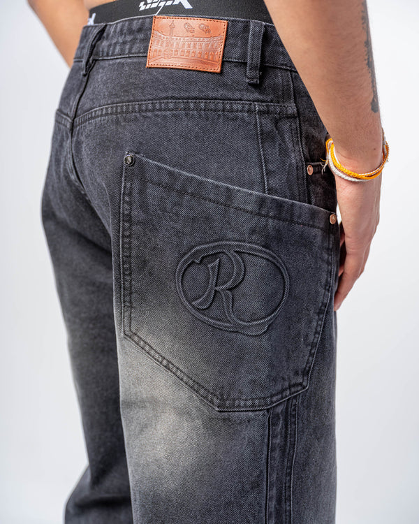 JEANS BAGGY FLARE [NERO]