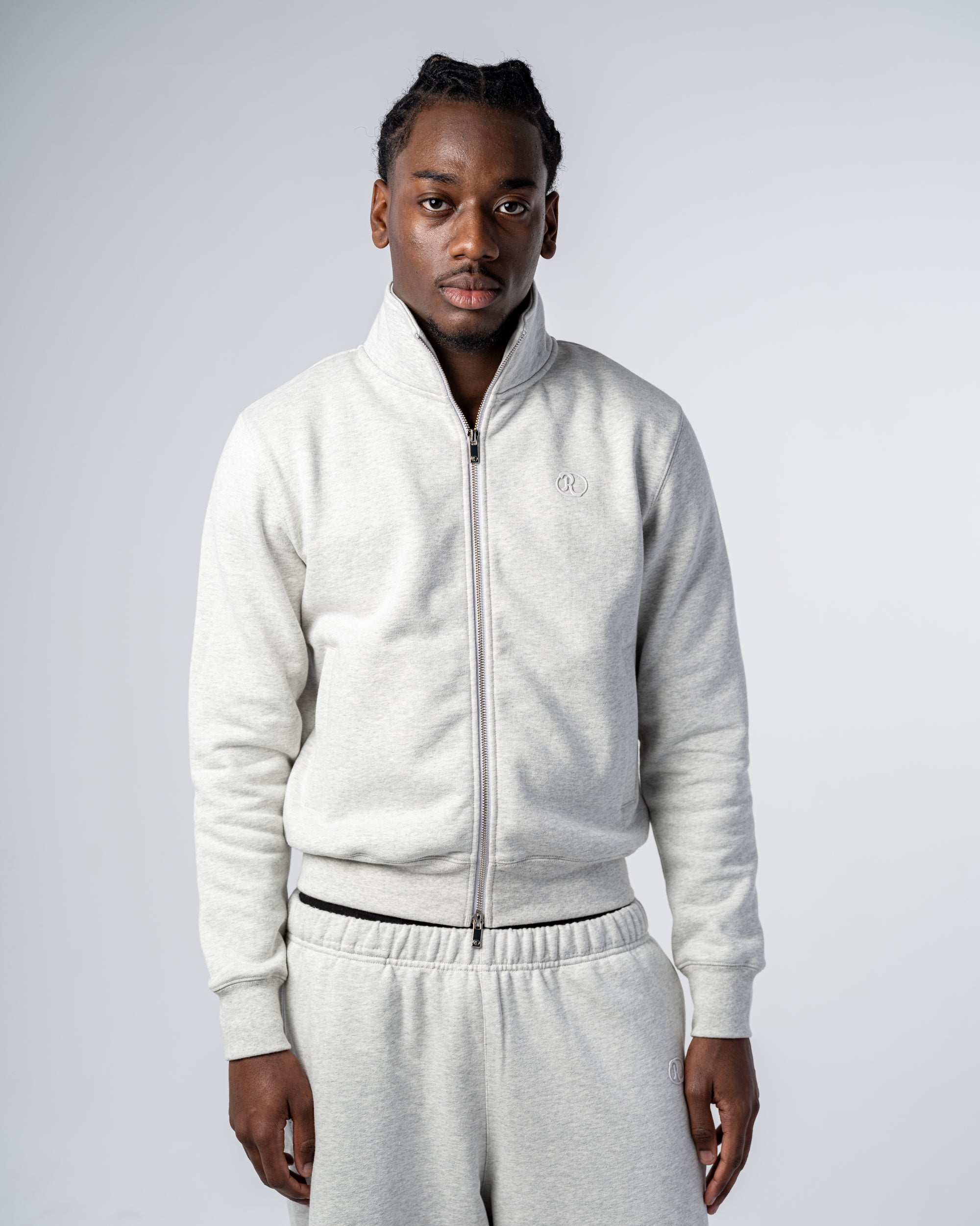 CHAQUETA CON DOBLE CREMALLERA [GRIS]