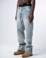 JEANS FLARE FIT CON ZIP [BLU] thumbnail
