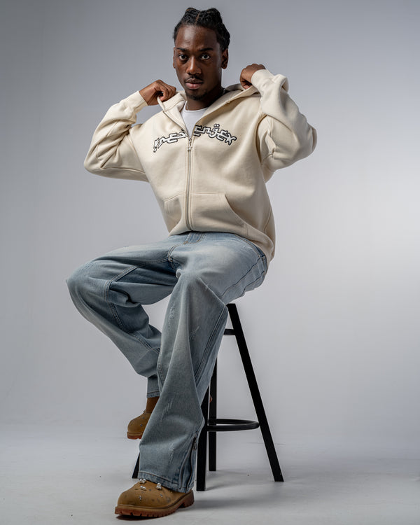 'RVXSTUDIO' ZIP UP [BEIGE]