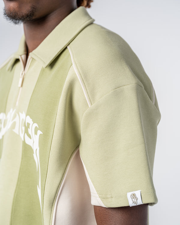 POLO PATCHWORK [VERDE / BEIGE]